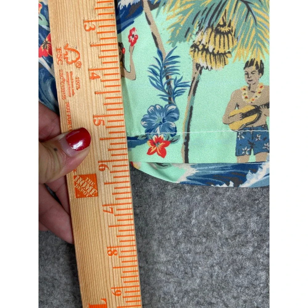 Polo Ralph Lauren Hawaiian Hula Scenic Print Swim Trunks Green Mens Small 6